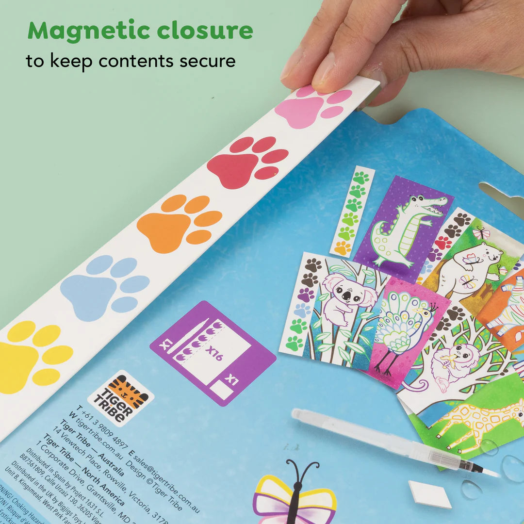 Pinta con acuarelas · animales salvajes