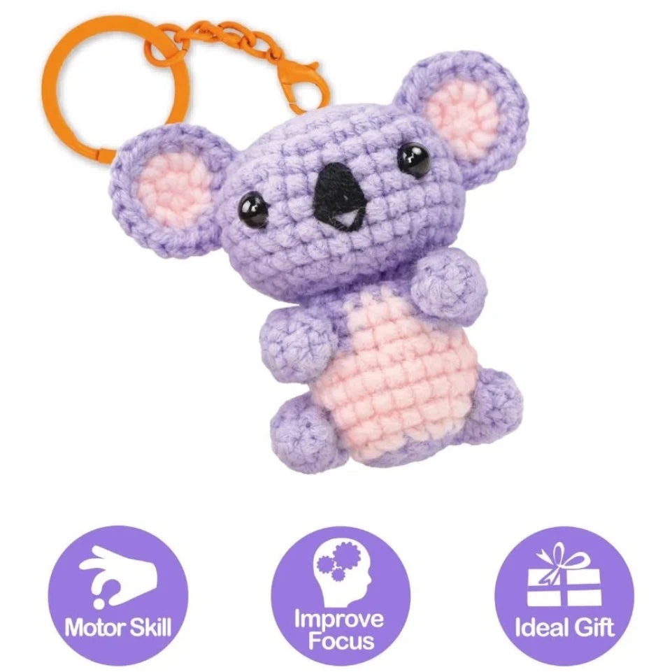 Haz tu llavero de crochet: koala