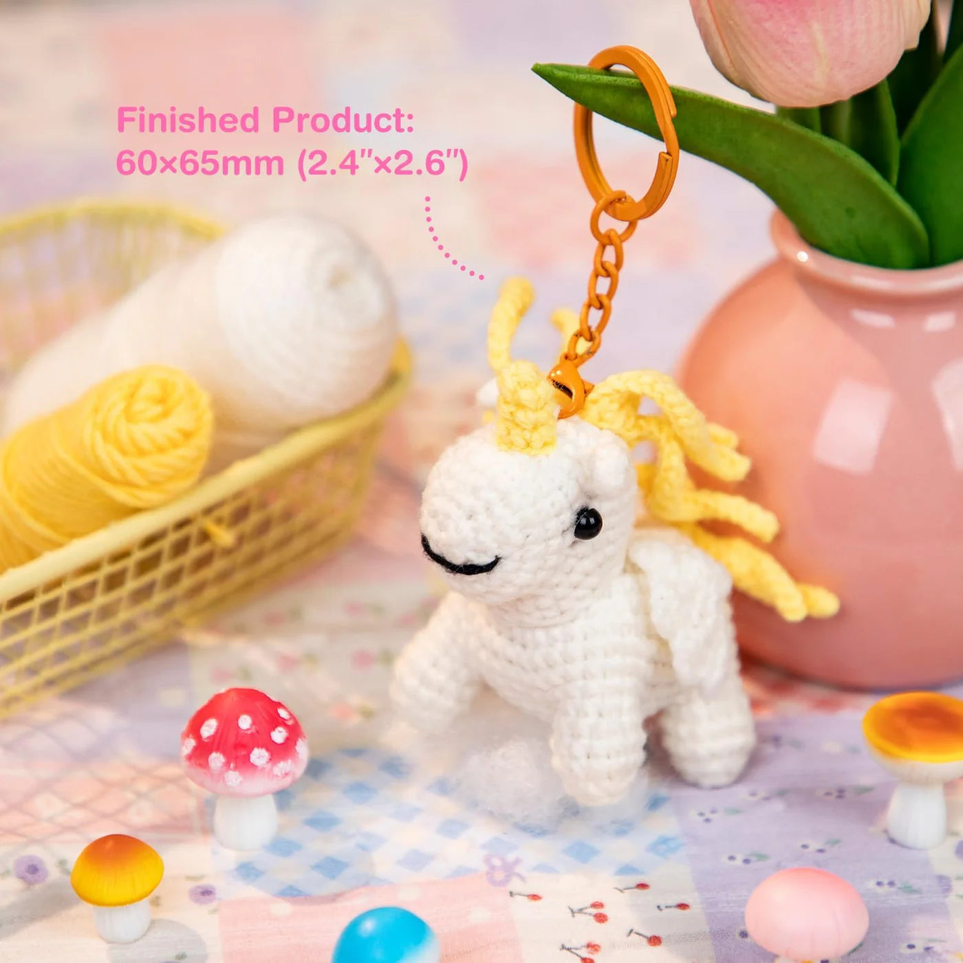Haz tu llavero de crochet: unicornio