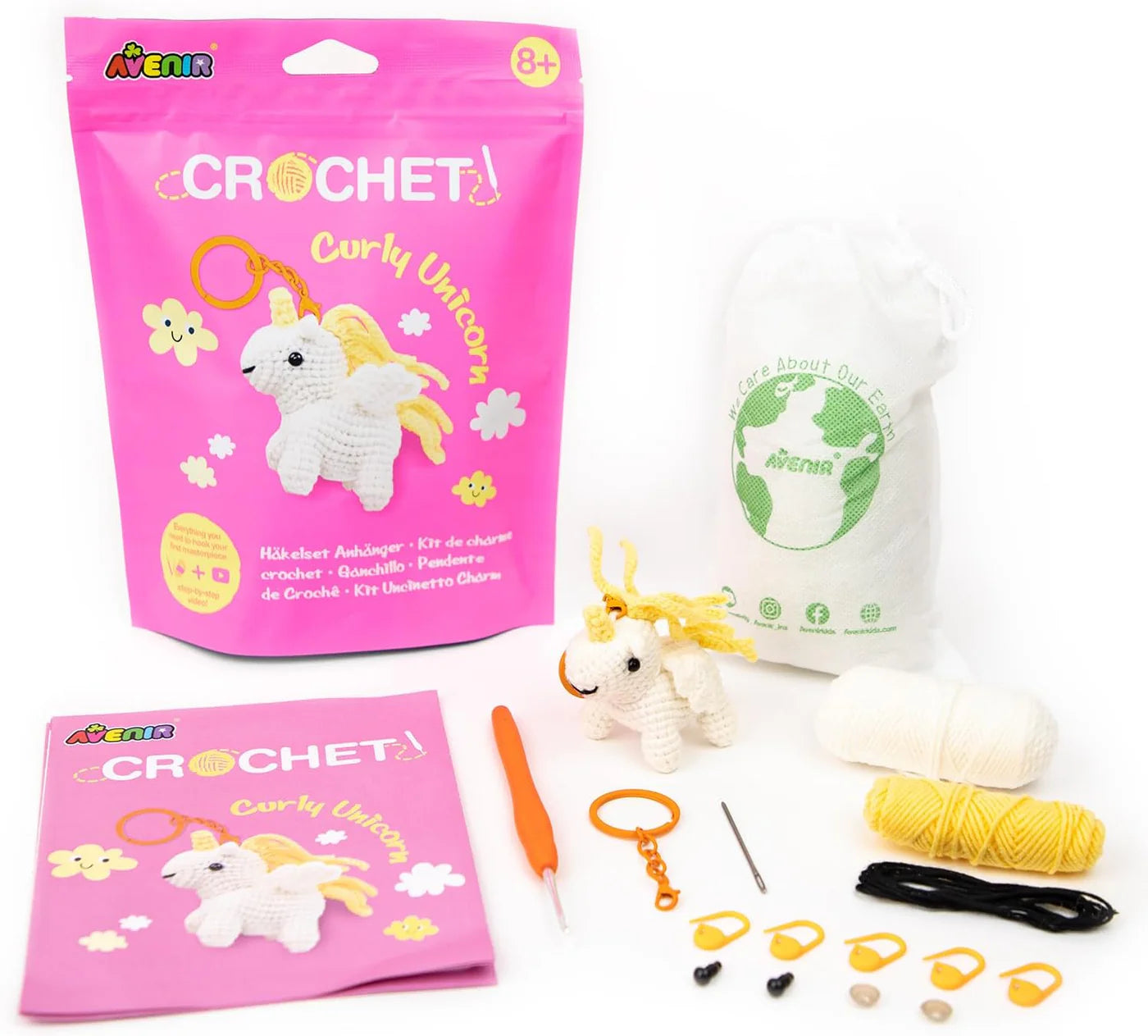 Haz tu llavero de crochet: unicornio