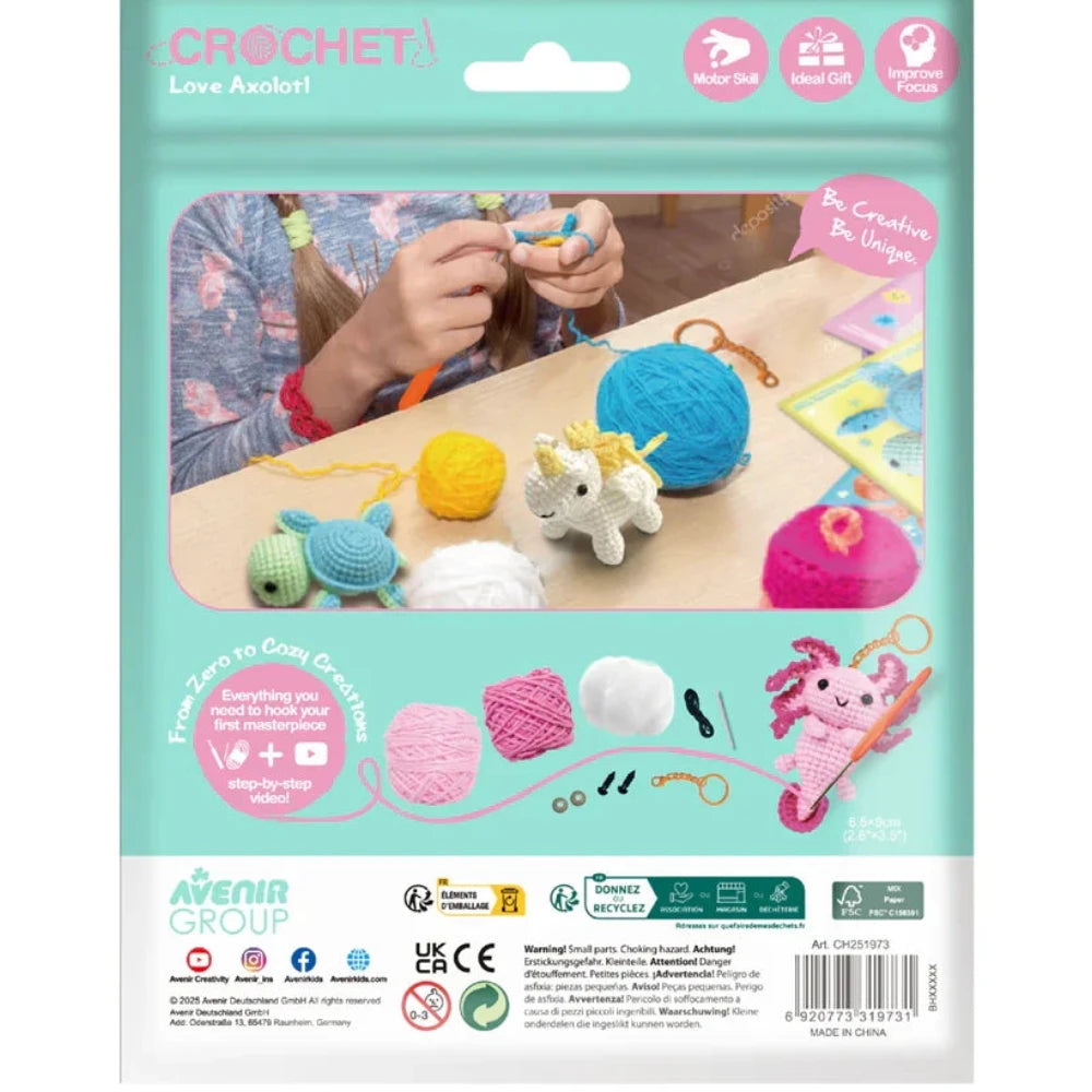 Haz tu llavero de crochet: ajolote