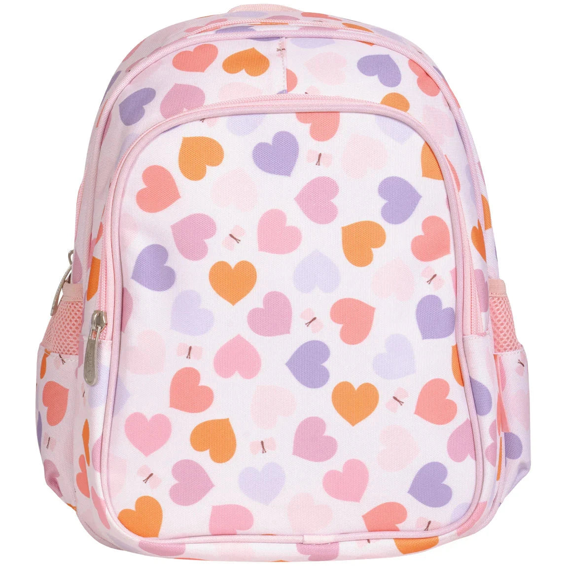 Mochila infantil con bolsillo térmico ALLC · corazones