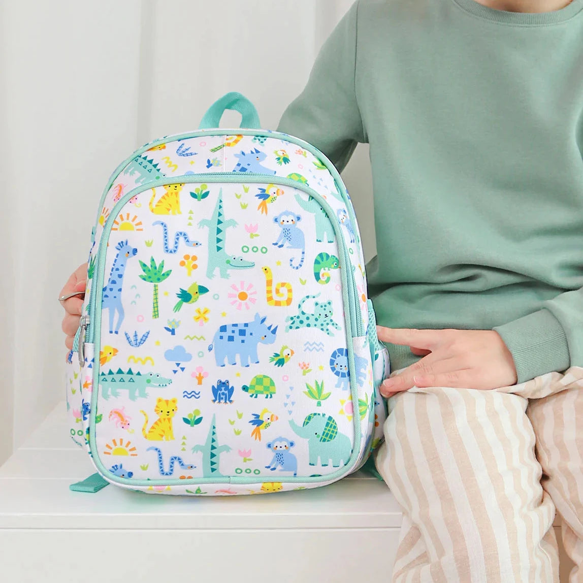 Mochila infantil con bolsillo térmico ALLC · jungla