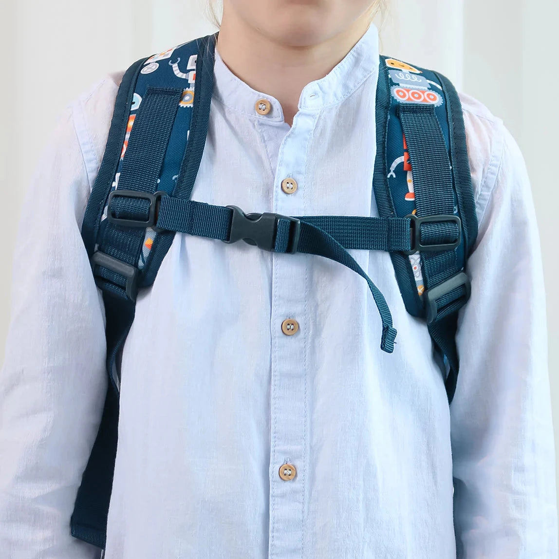 Mochila infantil con bolsillo térmico ALLC · robots