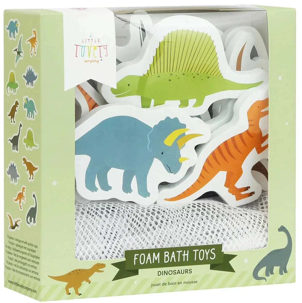 Juguete foam para la bañera · dinosaurios