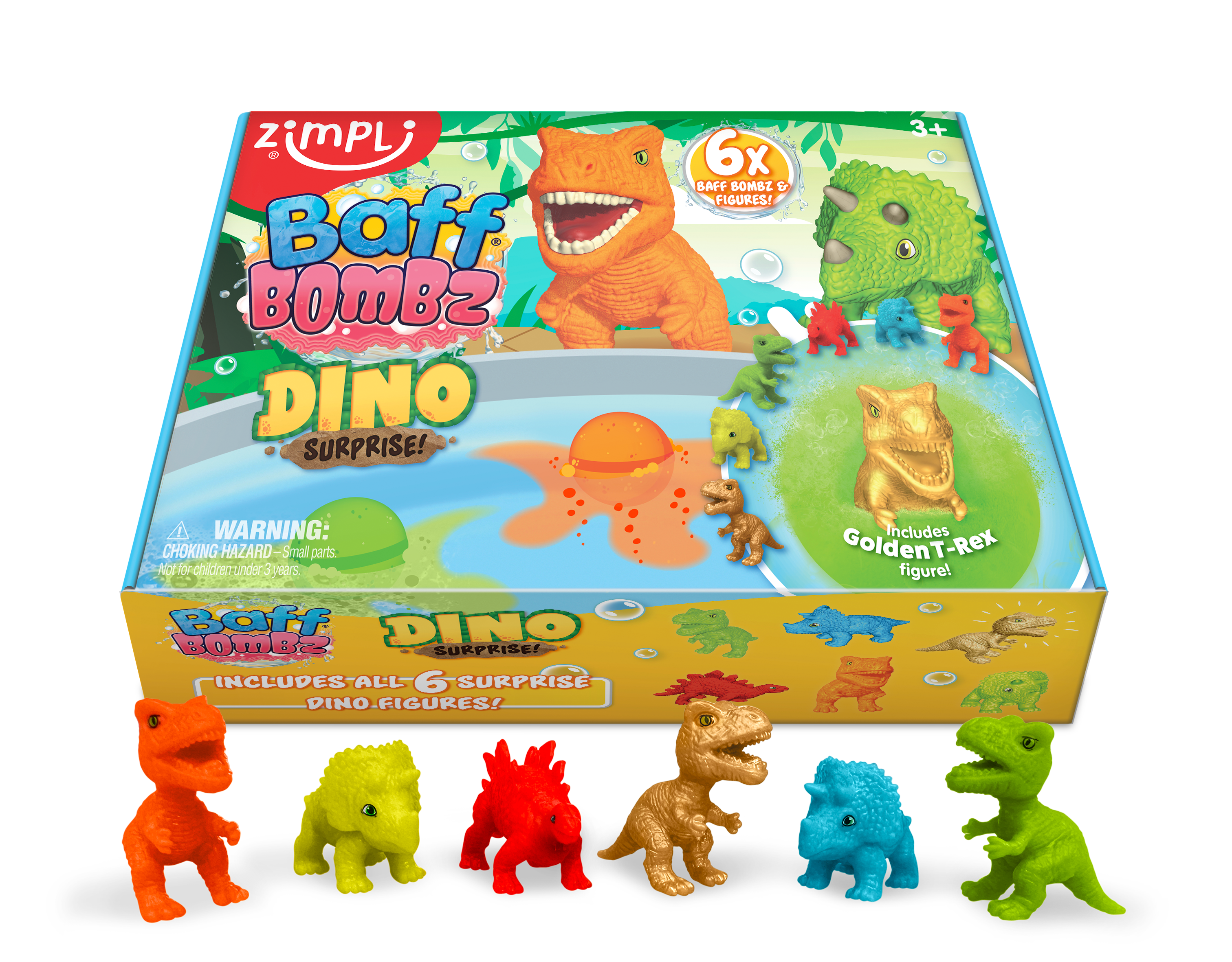 6 Bombas de baño dinosaurios ¡sorpresa!