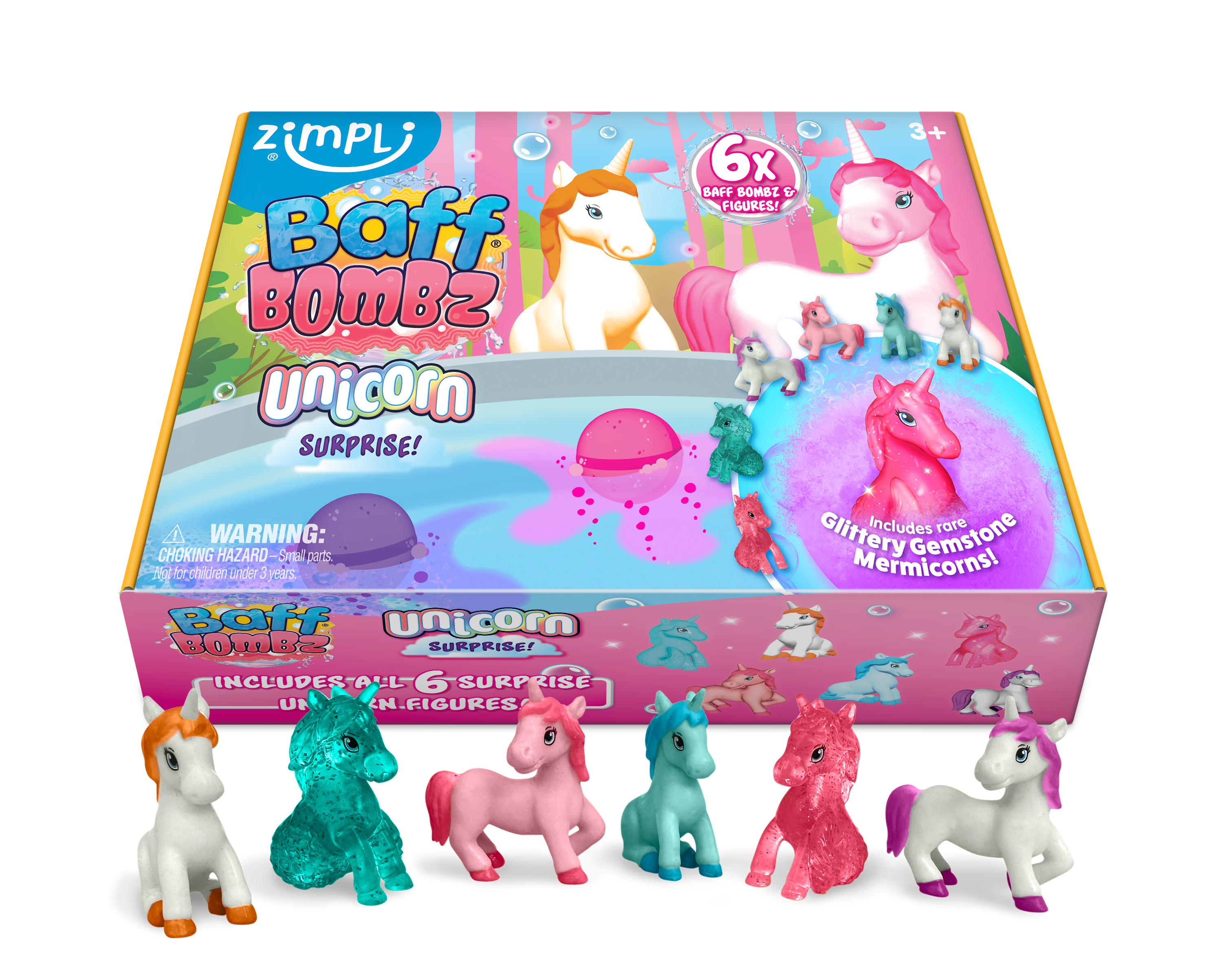 6 Bombas de baño unicornios ¡sorpresa!