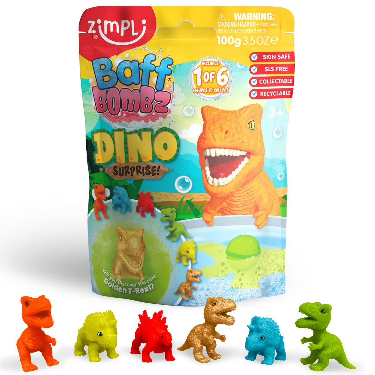 Zimpli Dino Baff Bombz Bomba Da Bagno Al Dinosauro - Giocattolo Per Bambini, UK - 6