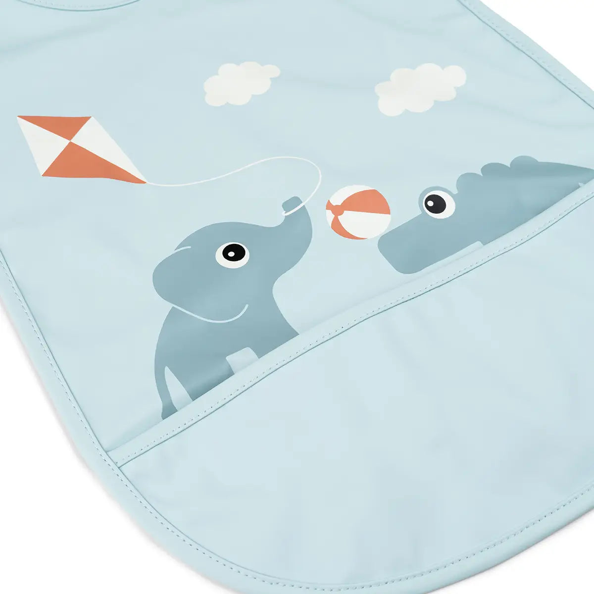 Babero con velcro DONEBYDEER · playground azul