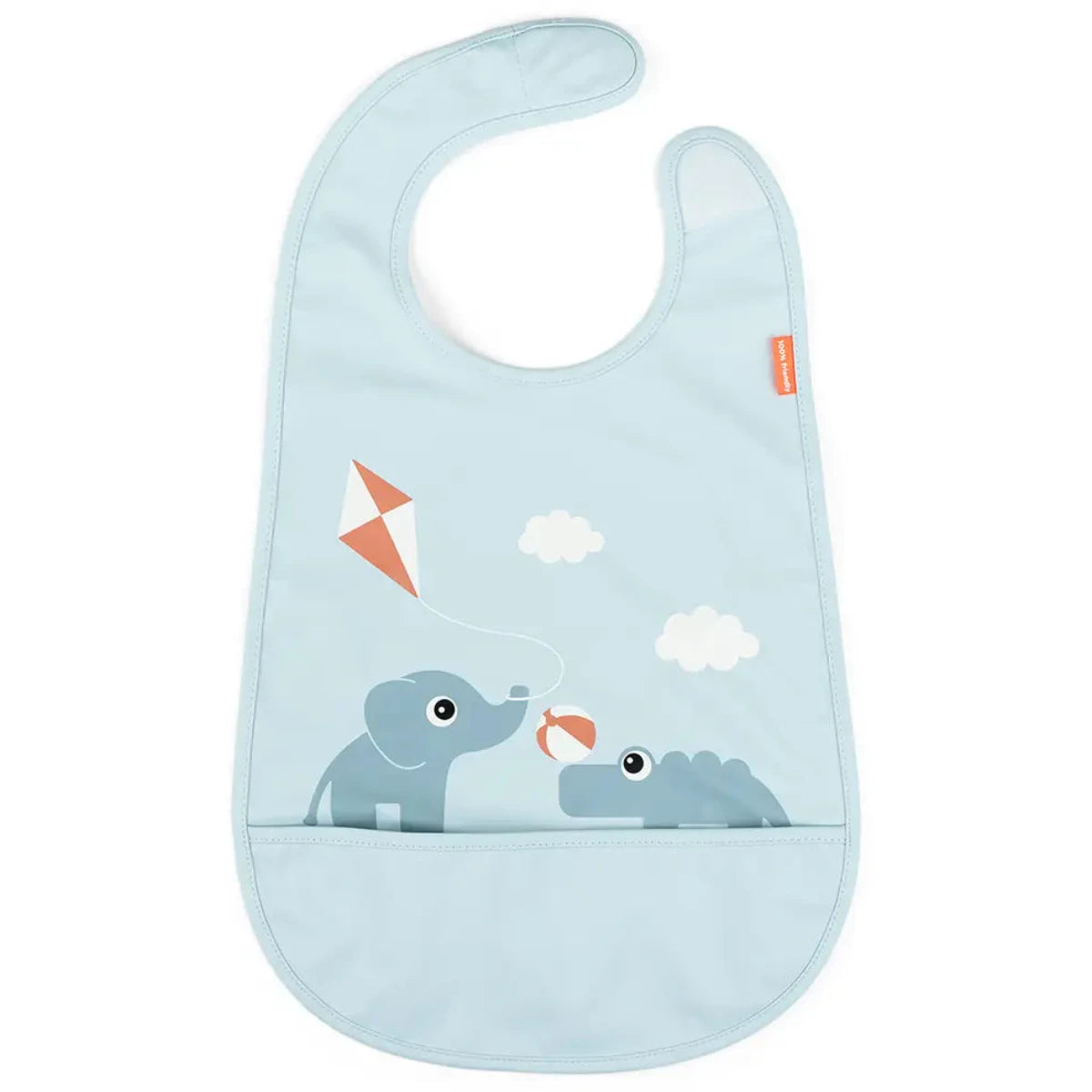 Babero con velcro DONEBYDEER · playground azul