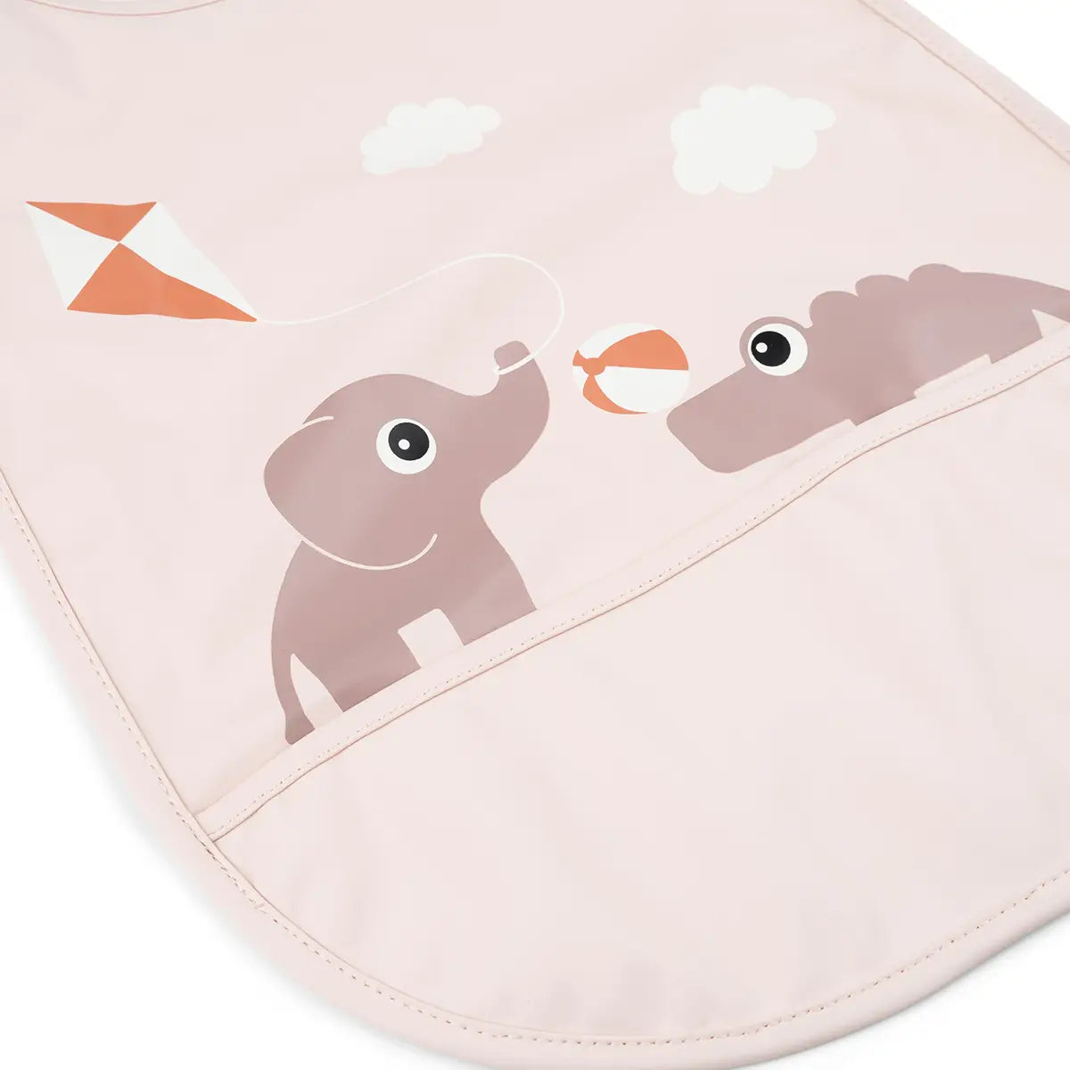 Babero con velcro DONEBYDEER · playground rosa