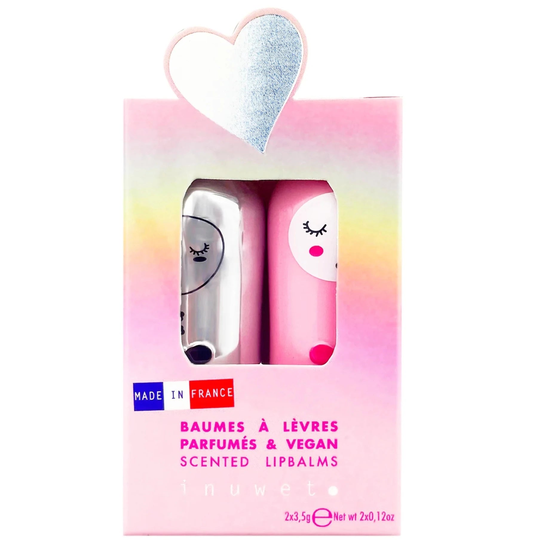 Set 2 bálsamos labiales veganos bunny INUWET · Chloé