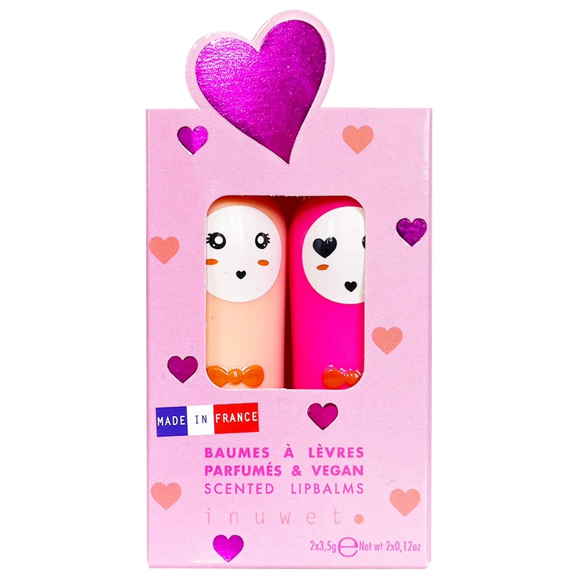 Set 2 Bálsamos Labiales Veganos Bunny INUWET · Helena