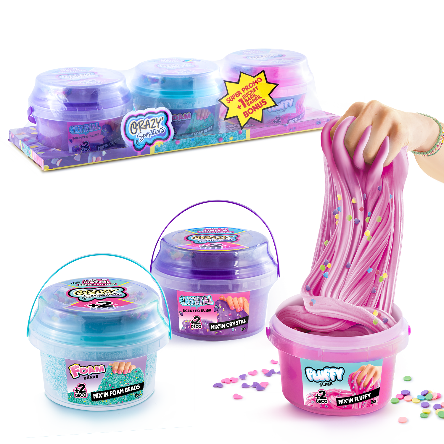 Súper cubos de slime, arena mágica y foam ¡sensaciones!
