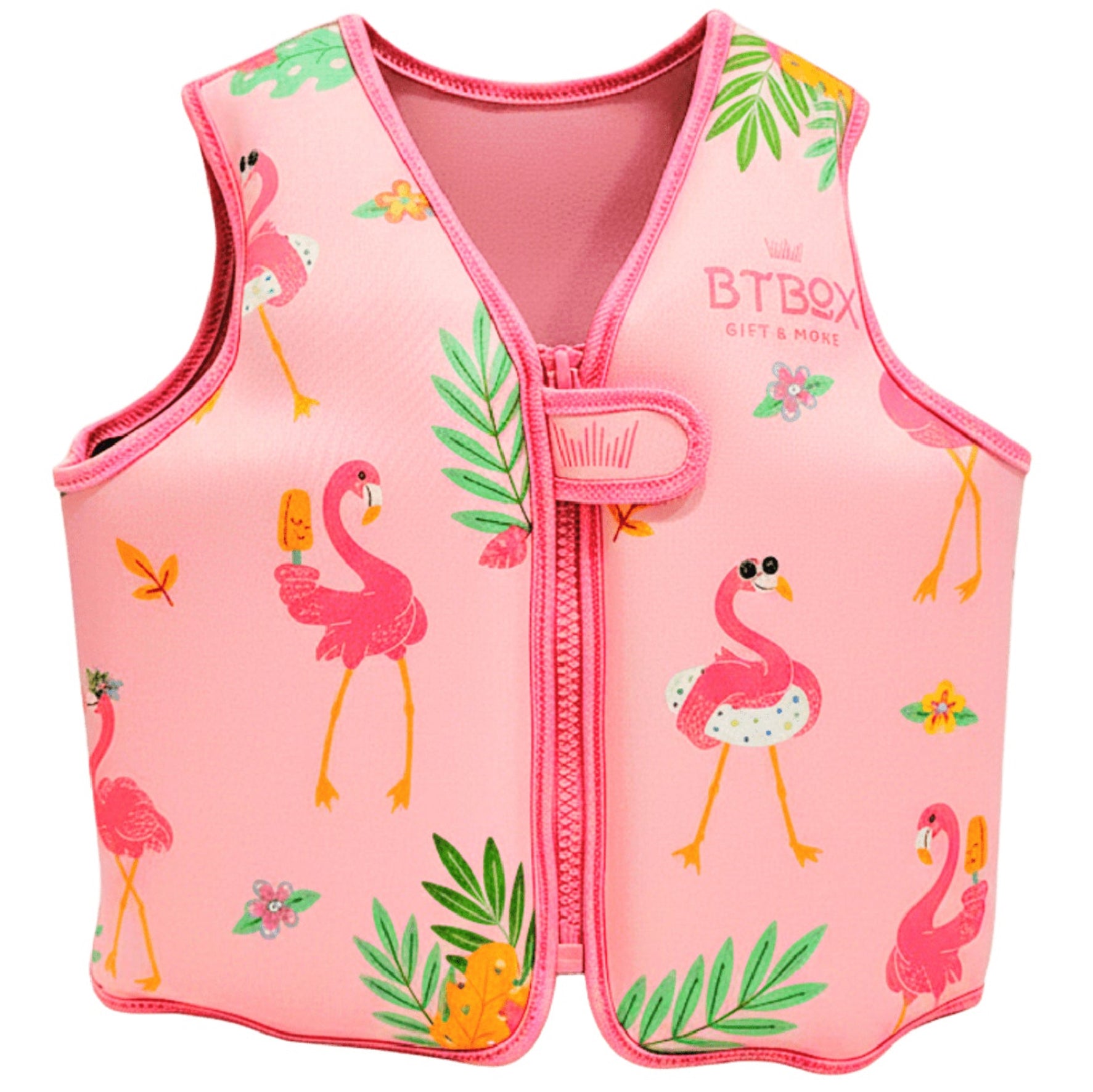 Chaleco flotador de aprendizaje BTBOX · flamingos