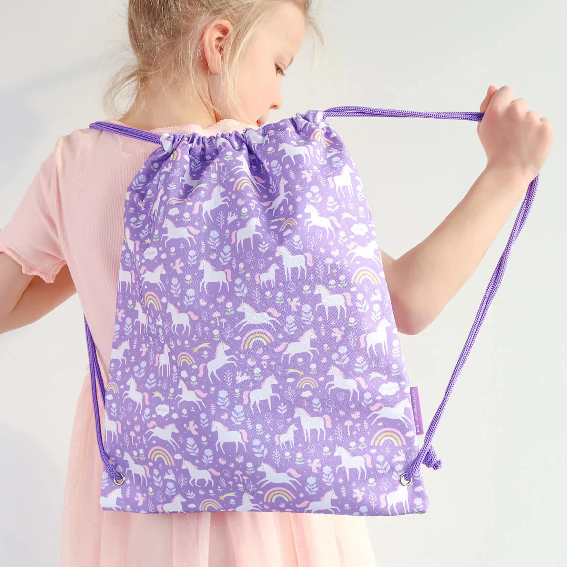 Mochila saco ALLC · unicornios