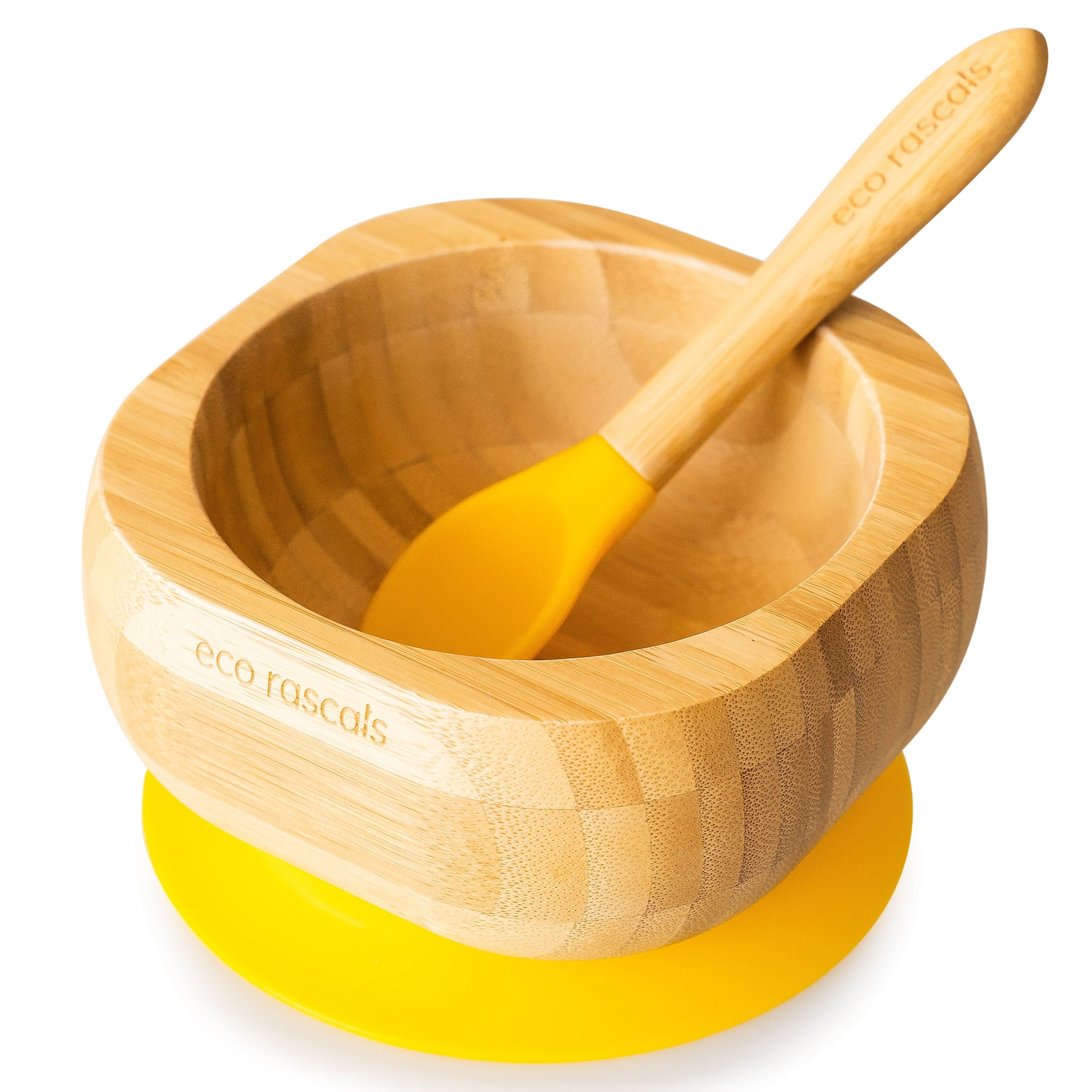 Bol bambú Eco con Ventosa y Cuchara