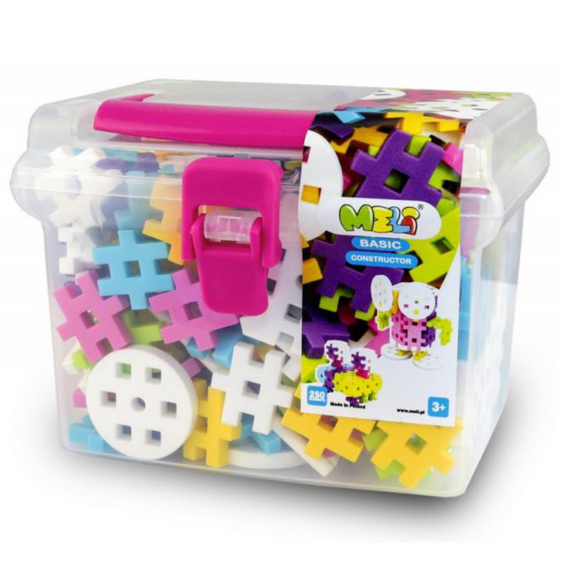 Construcciones Meli · Basic constructor pastel travel box 250 piezas