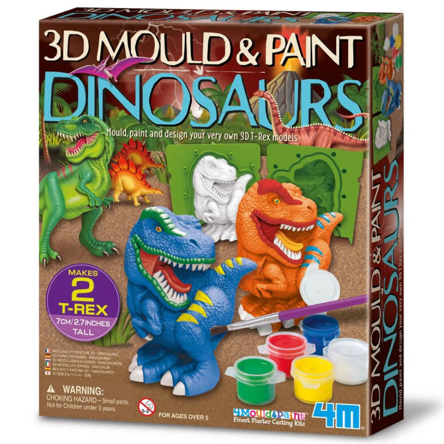 Moldea y pinta con escayola · dinosaurios 3D