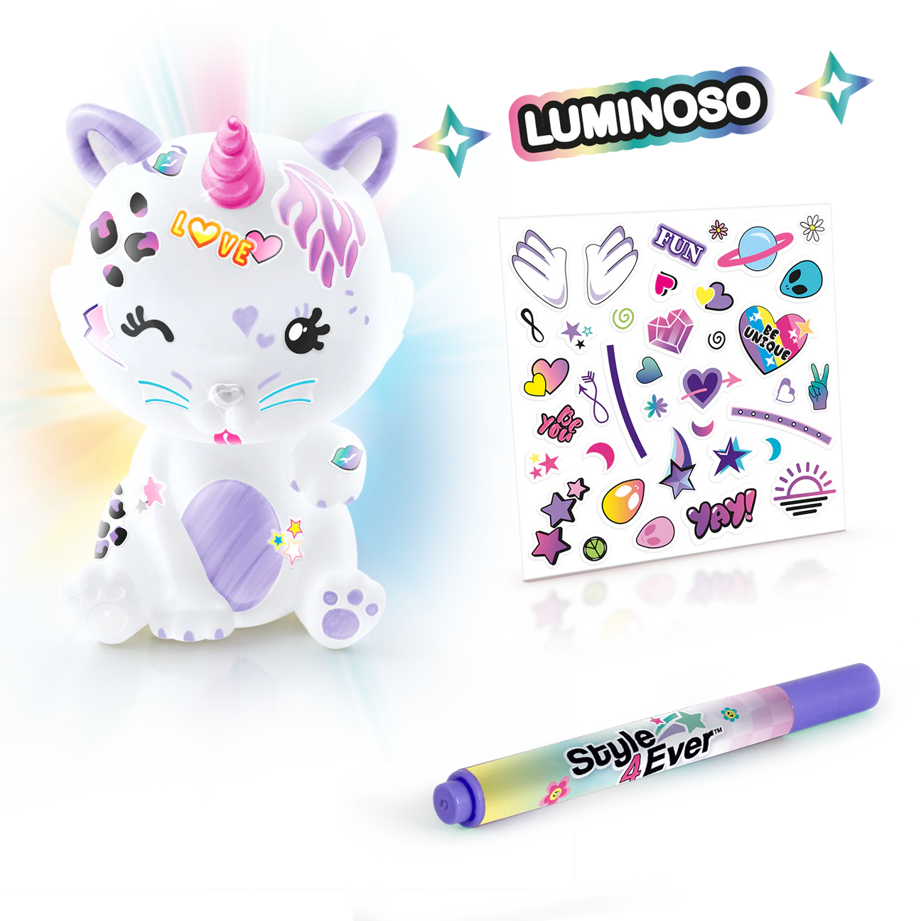 Mini mascota ¡con luz! para decorar