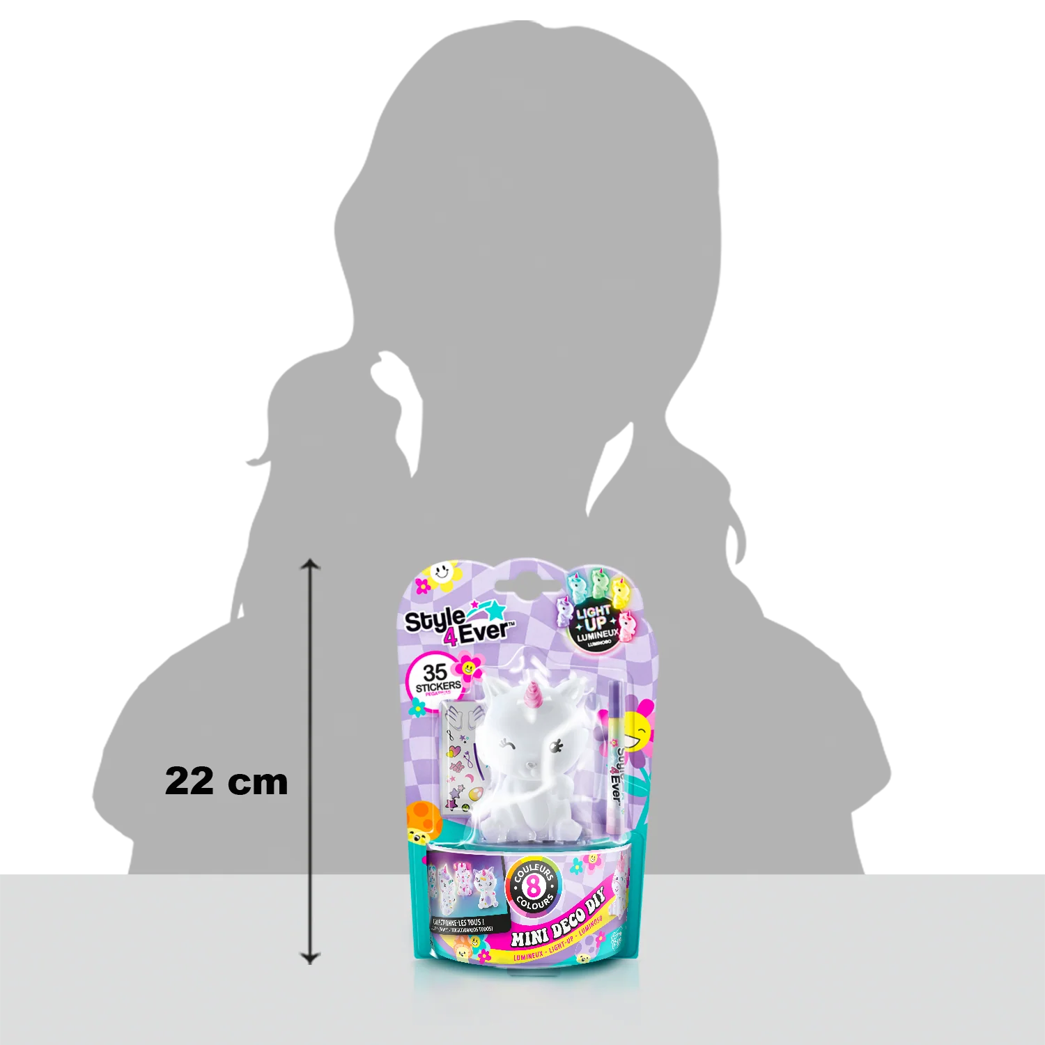 Mini mascota ¡con luz! para decorar