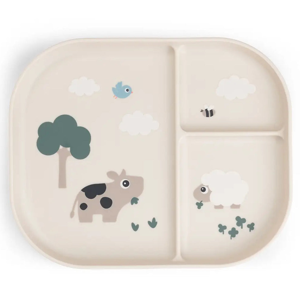 Plato foodie con compartimentos DONEBYDEER tiny farm · arena