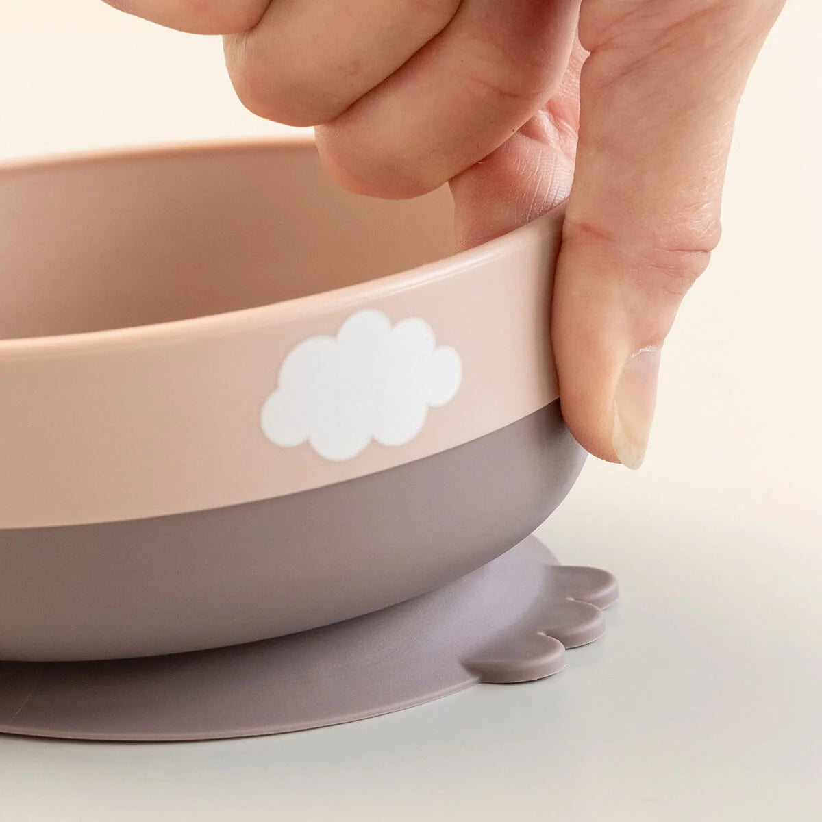 Vajilla con ventosa DONEBYDEER · happy cloud rosa