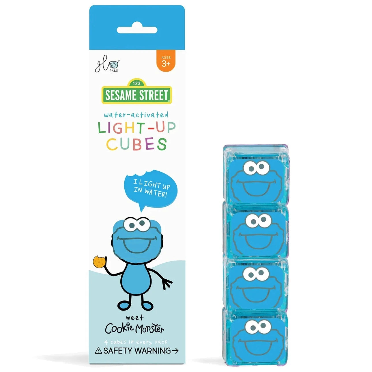 Cubos ¡con luz! para el baño GLOPALS · COOKIE MONSTER