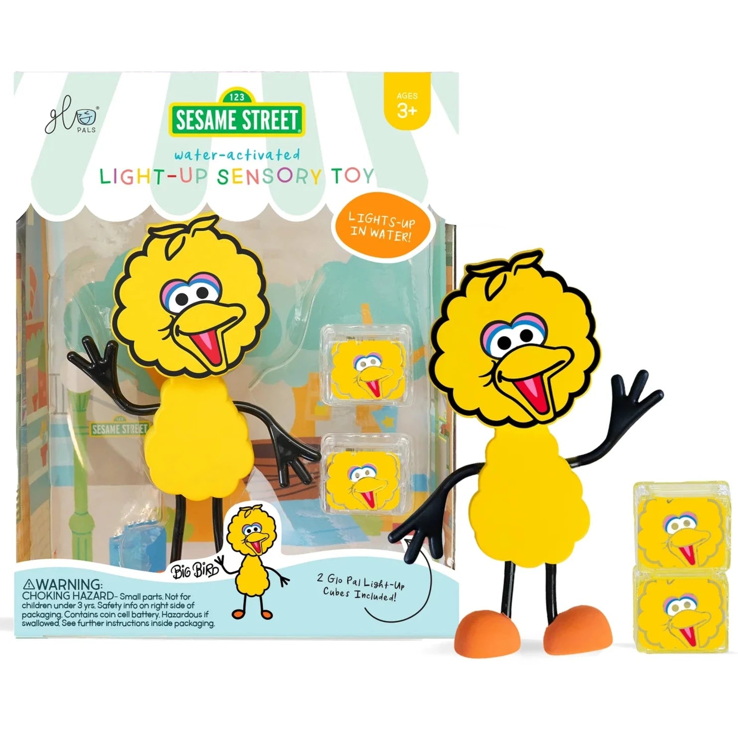 Personaje con 2 cubos de luz GLOPALS · BIG BIRD
