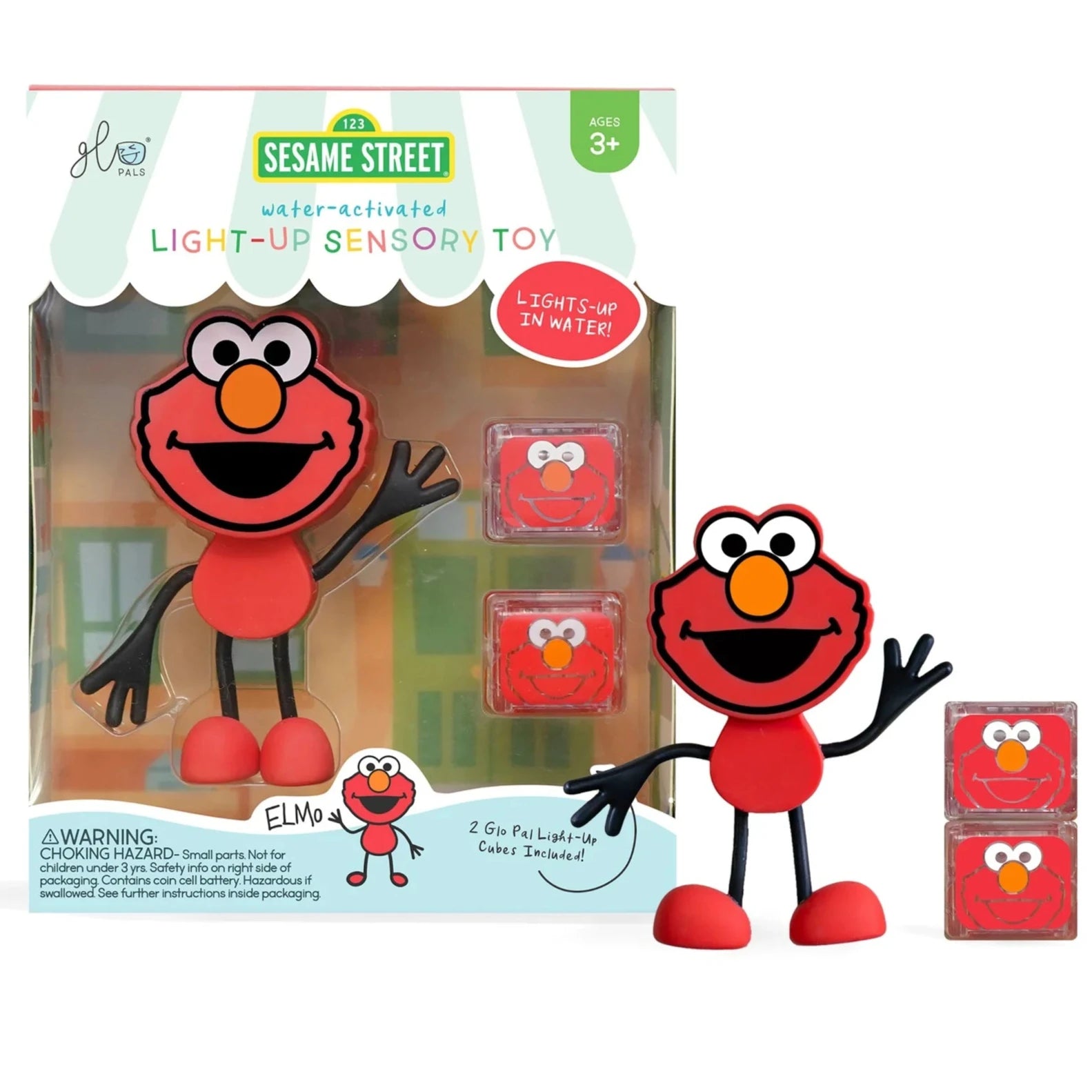 Personaje con 2 cubos de luz GLOPALS · ELMO