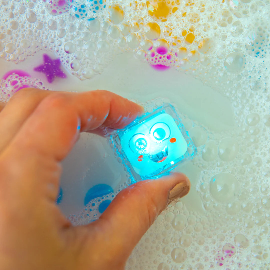 Cubos ¡con luz! para el baño GLOPALS · PARTY multicolor