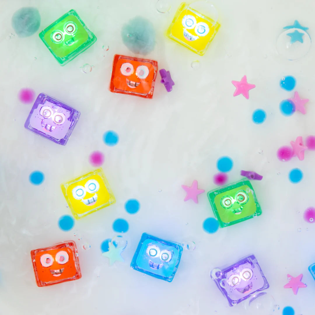 Cubos ¡con luz! para el baño GLOPALS · PARTY multicolor