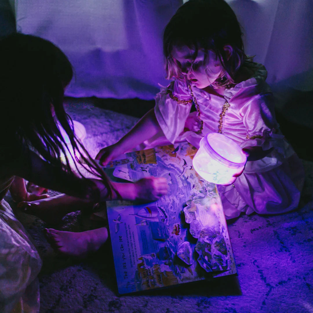 Cubos ¡con luz! para el baño GLOPALS · LUMI lila