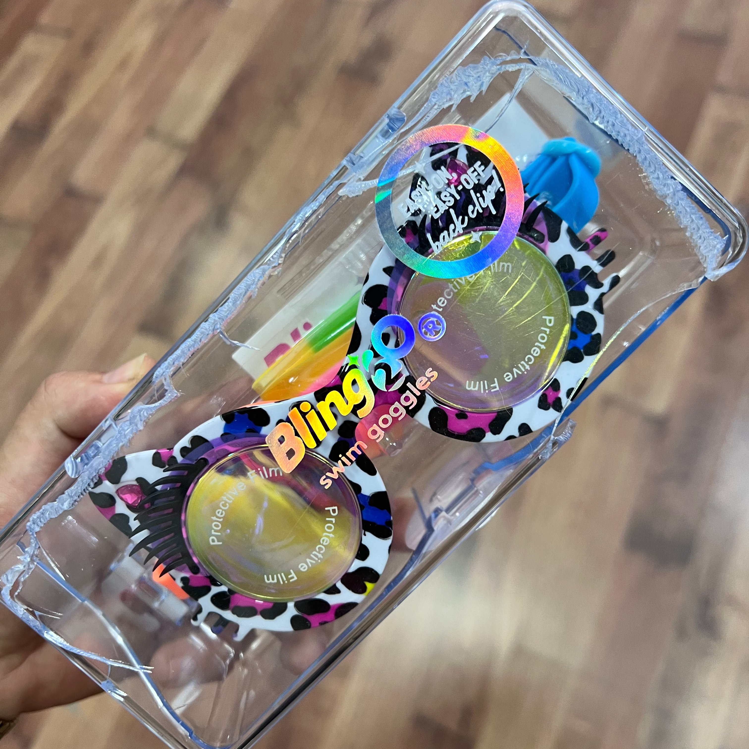 ¡CAJA DAÑADA! Gafas de Natación BLING2O · TALK TO THE PAW-MIDNIGHT MEOW