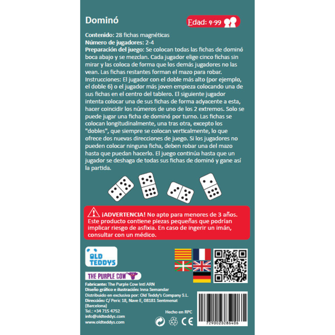 Juego magnético de viaje: DOMINÓ