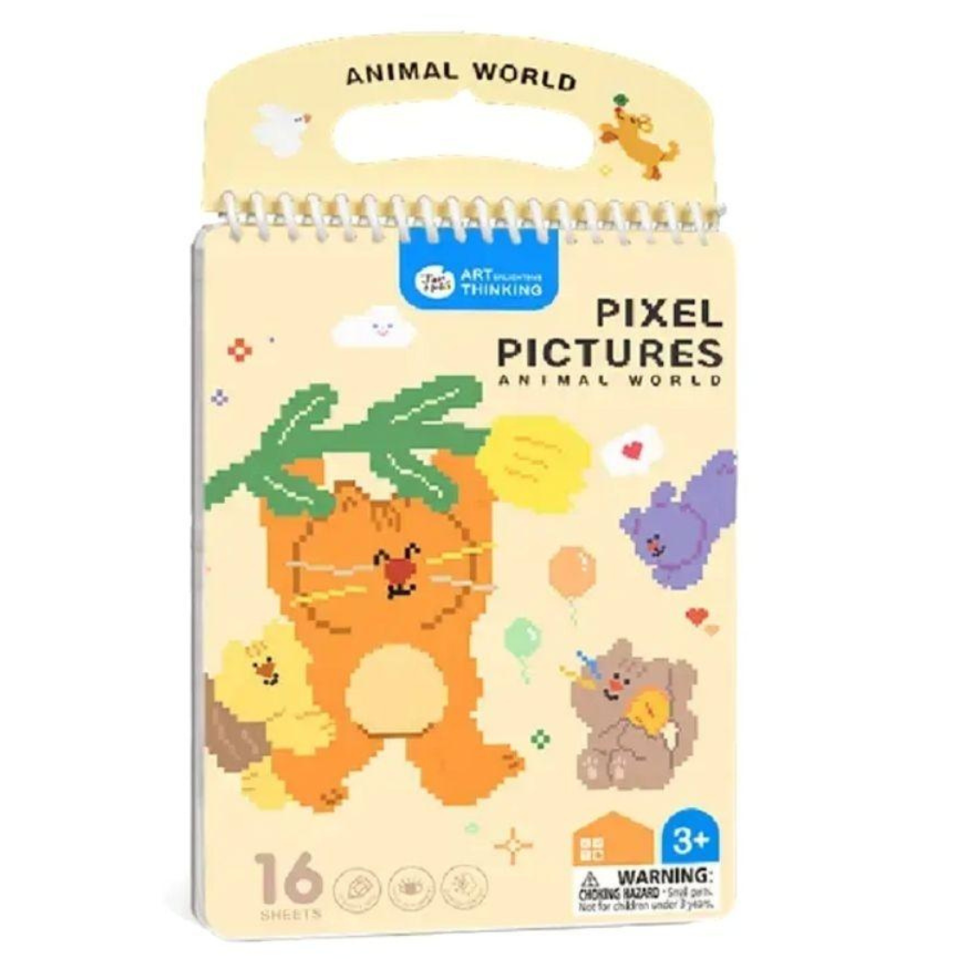 Cuaderno pixel art ANIMAL WORLD