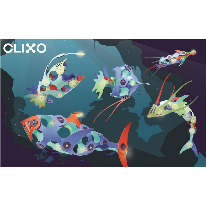 CLIXO · Ocean Creatures Pack ¡brilla en la oscuridad!