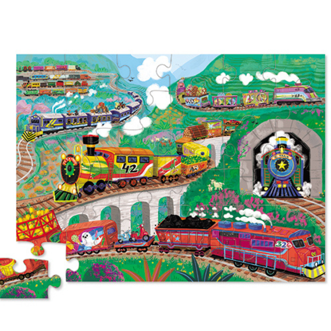 Puzzle trenes: 36 piezas