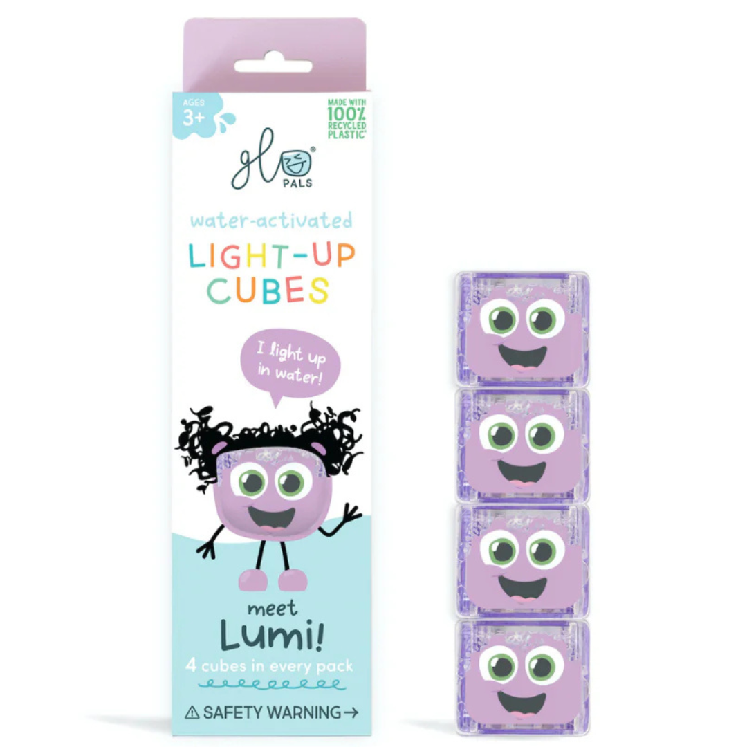 Cubos ¡con luz! para el baño GLOPALS · LUMI lila