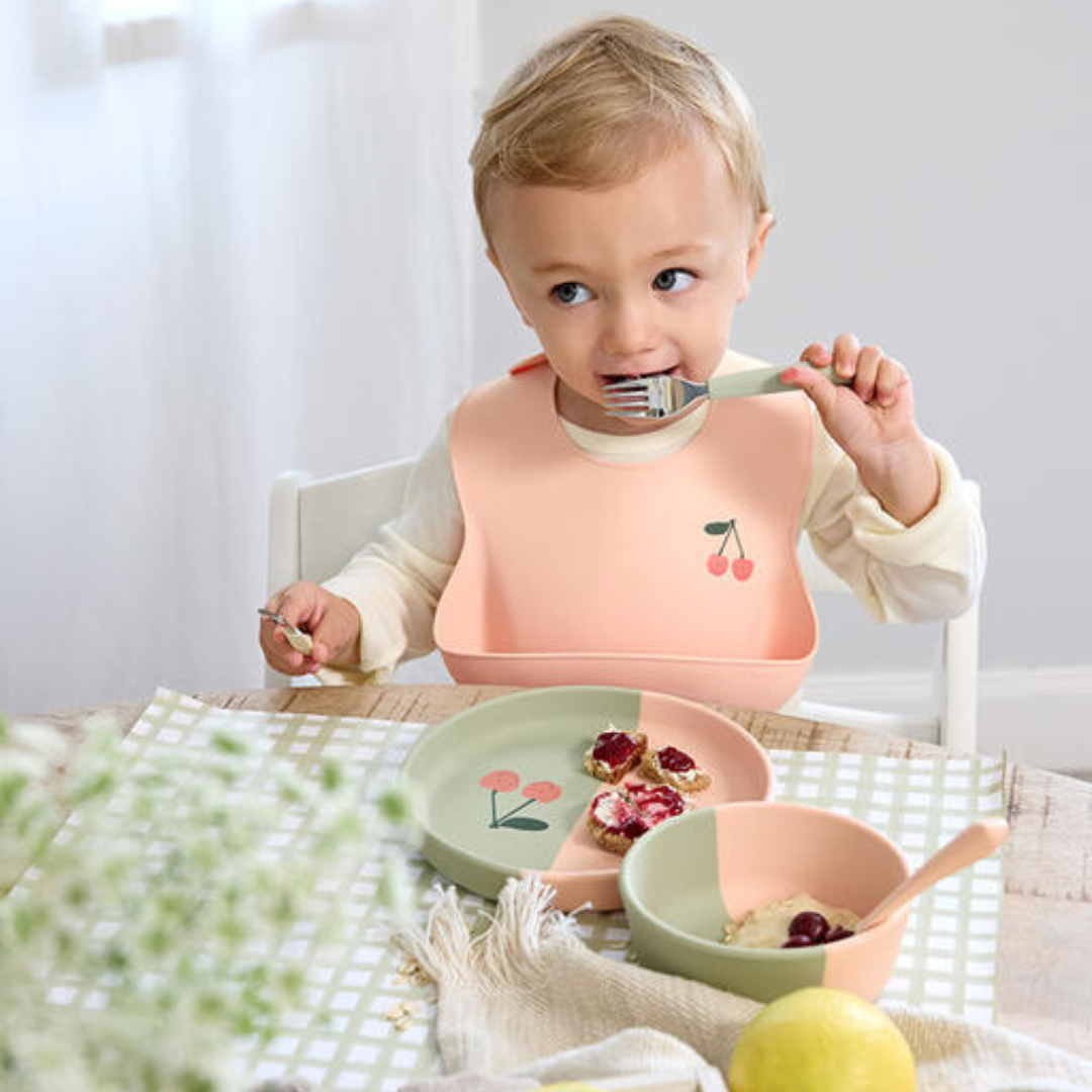 Babero de silicona Lässig · fruits cherry