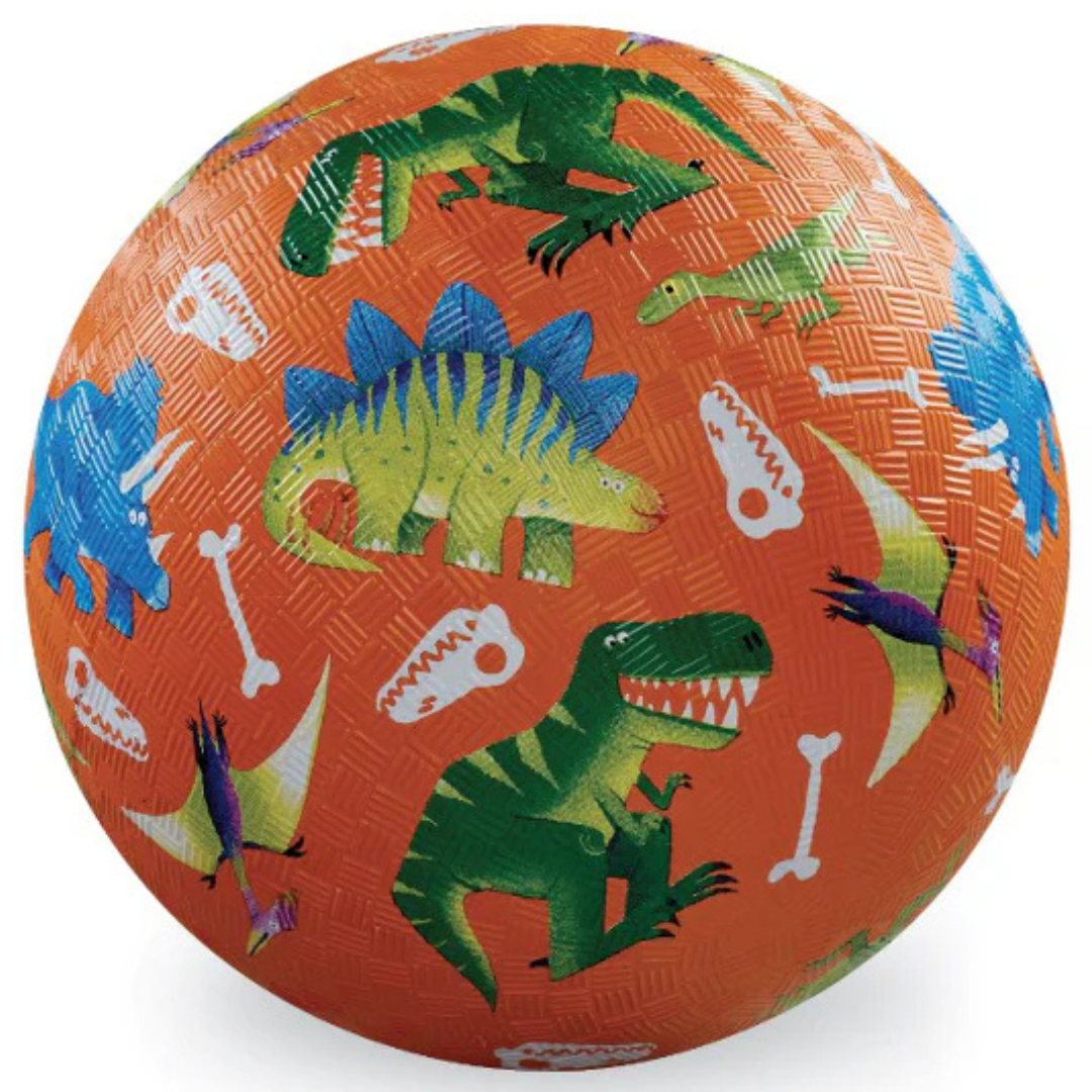 Pelota de caucho natural CROCODRILECREEK · explorando dinosaurios