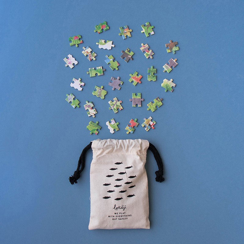 Puzzle pocket ¡reversible! night and day in the forest