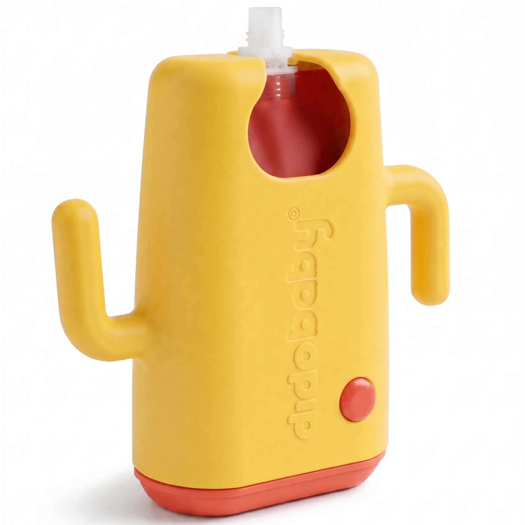 Dispensador antiderrames para bolsas de puré y zumos