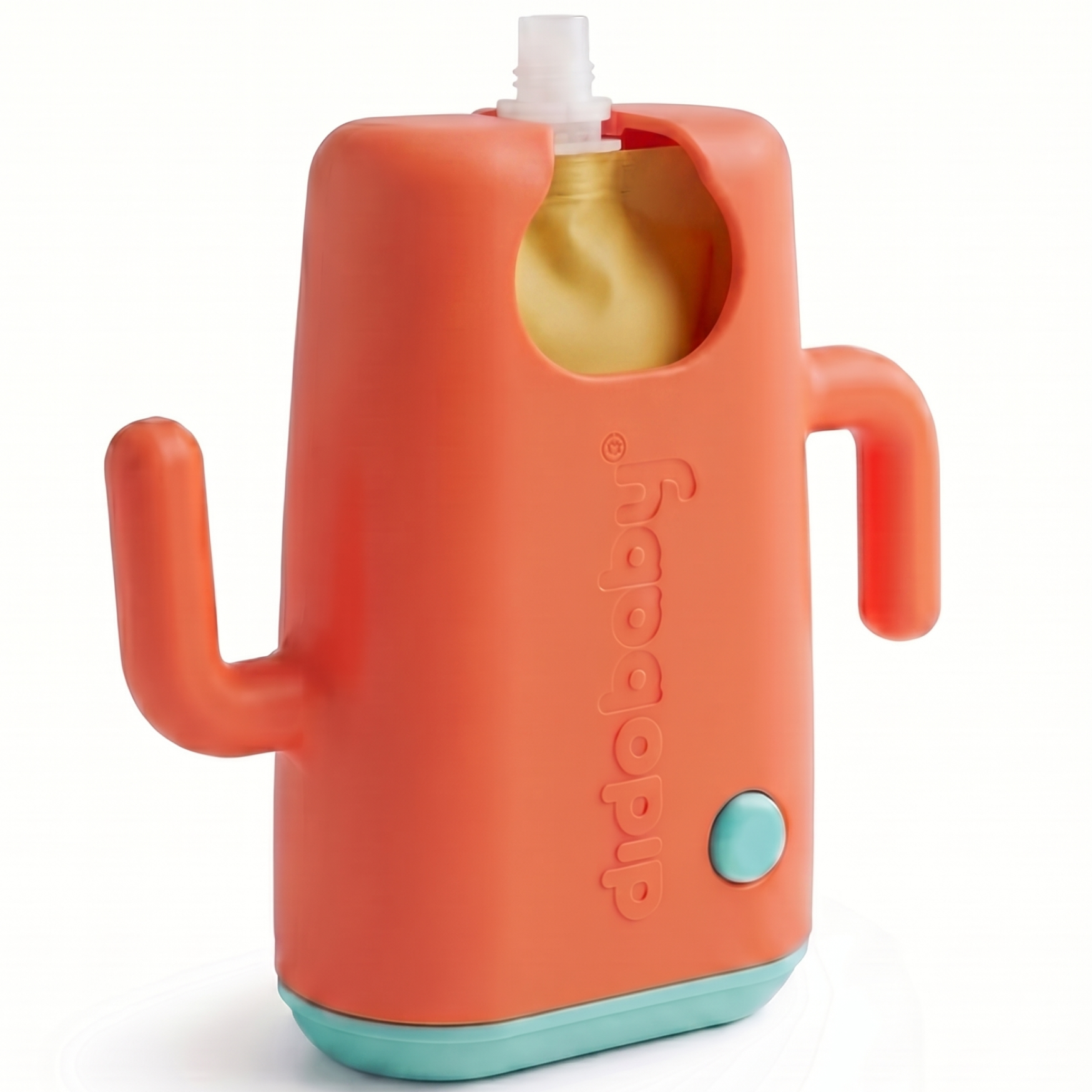 Dispensador antiderrames para bolsas de puré y zumos