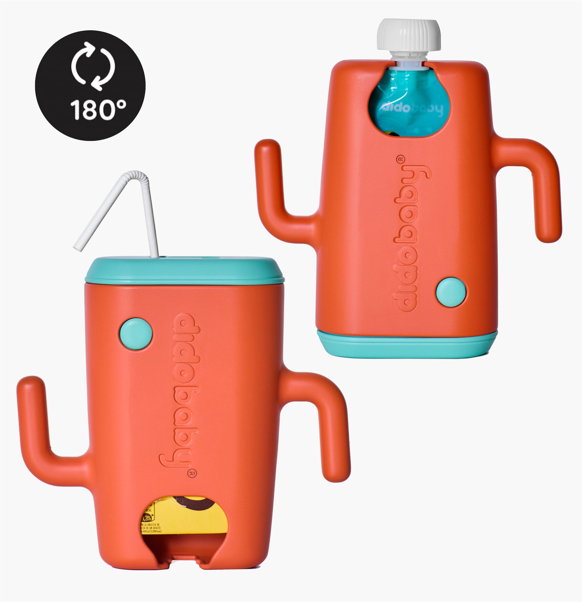 Dispensador antiderrames para bolsas de puré y zumos