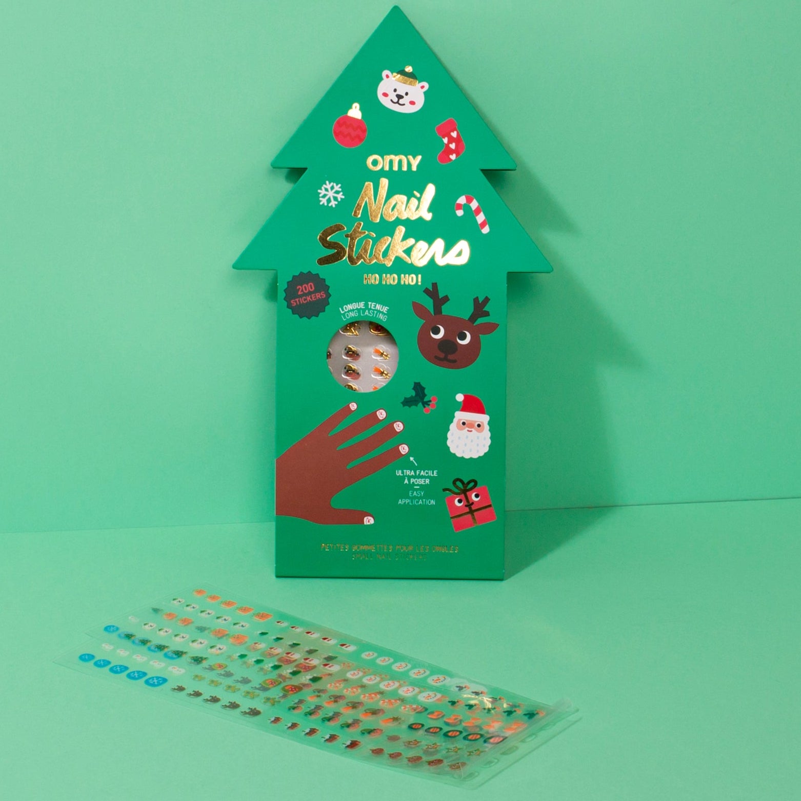 Pegatinas OMY para las uñas ¡navideñas!