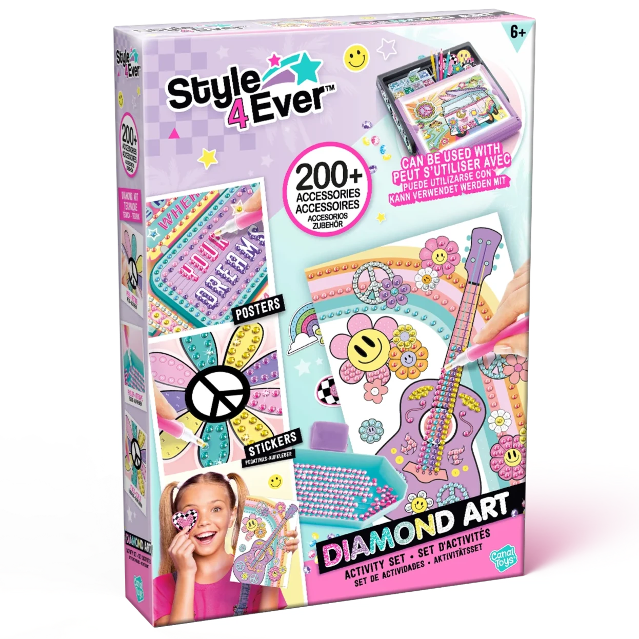Set de actividades de arte con diamantes