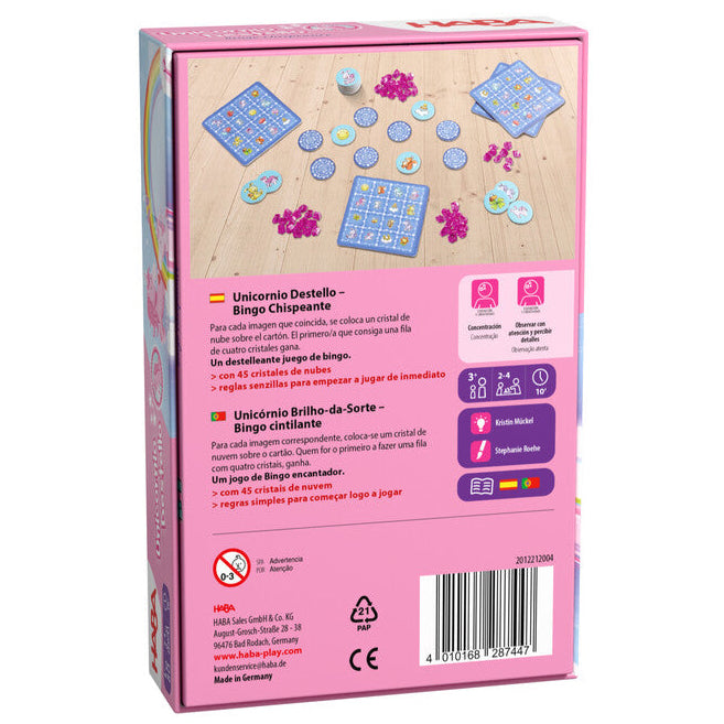 Unicornio destello: bingo chispeante