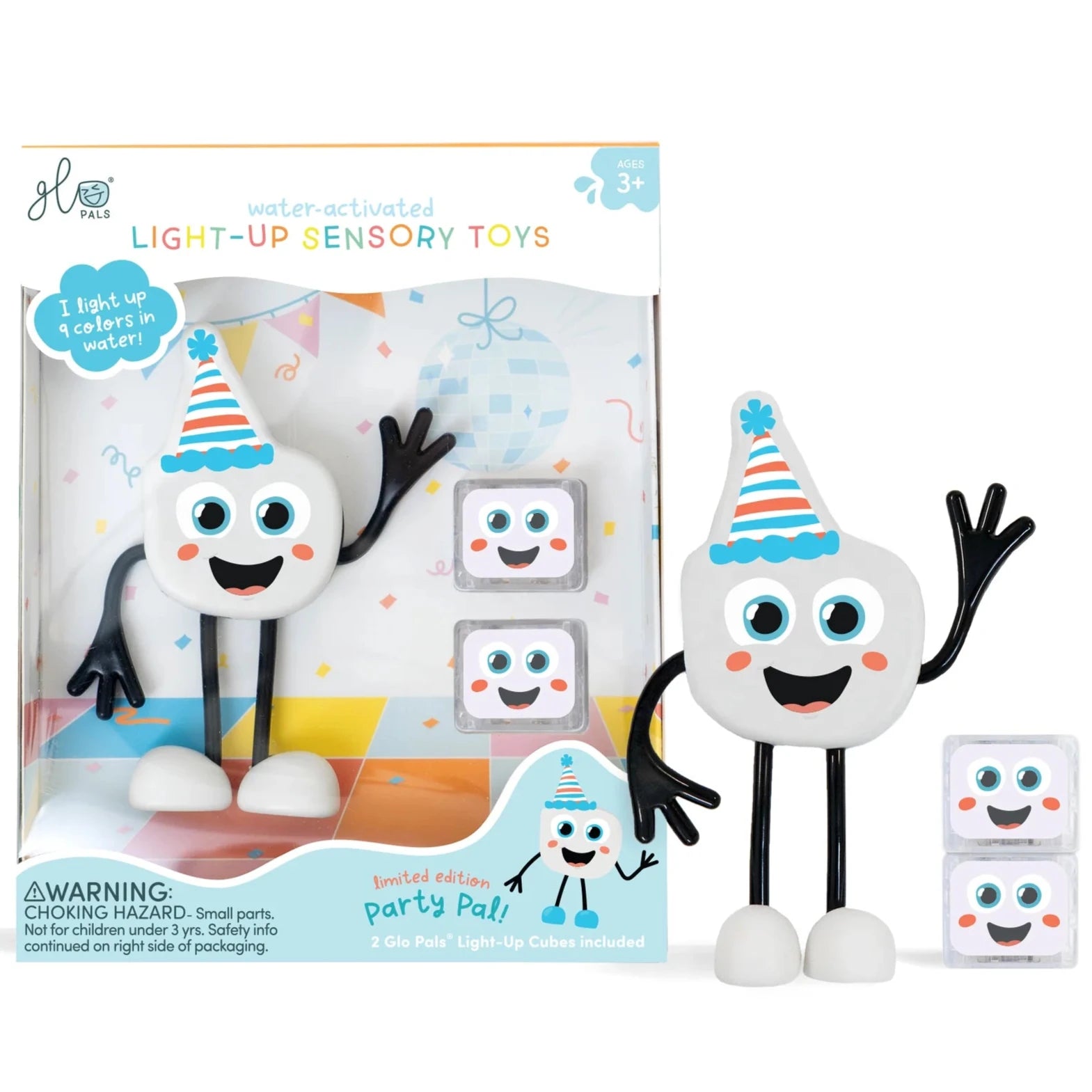 Personaje con 2 cubos de luz GLOPALS · PARTY multicolor