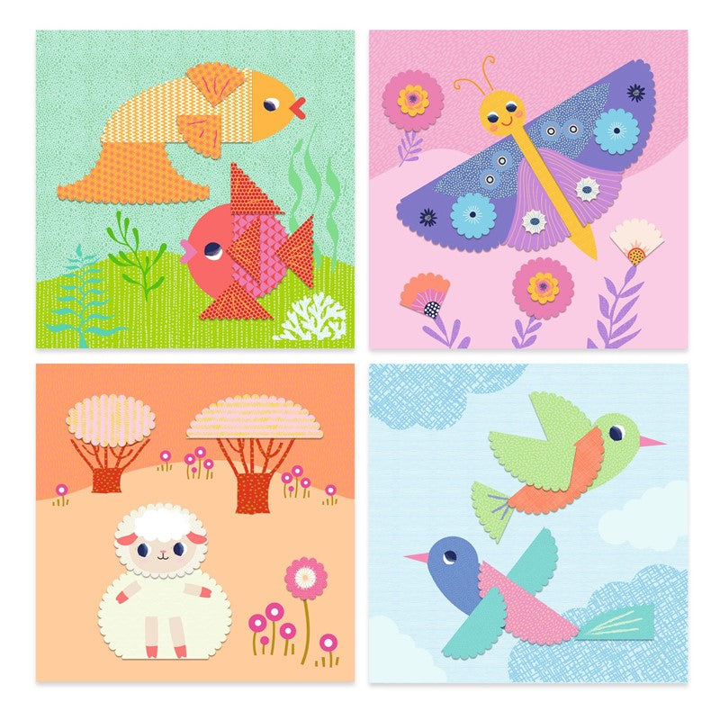 Crear con papel recortando bordes decorativos
